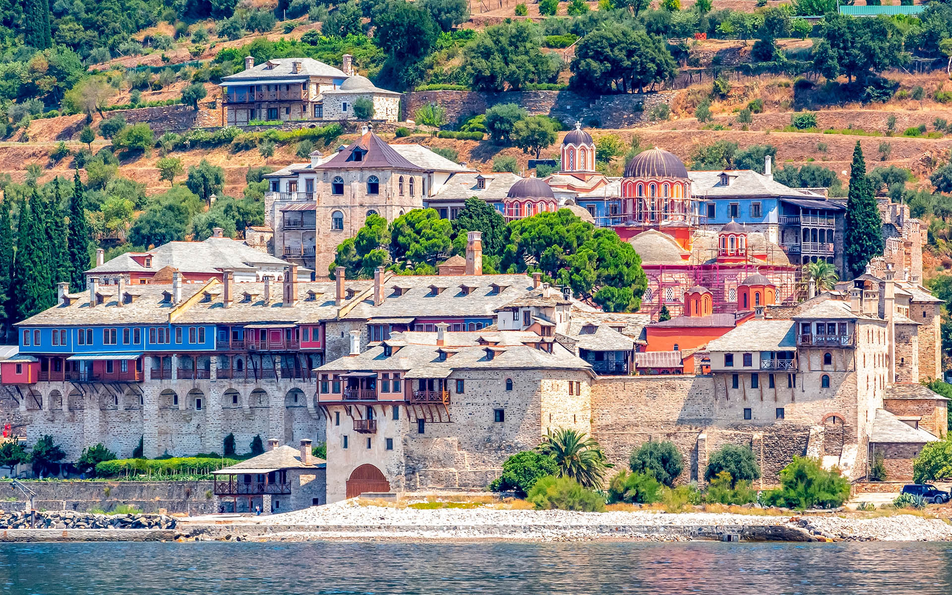 Xenophontos monastery in Athos, Greece